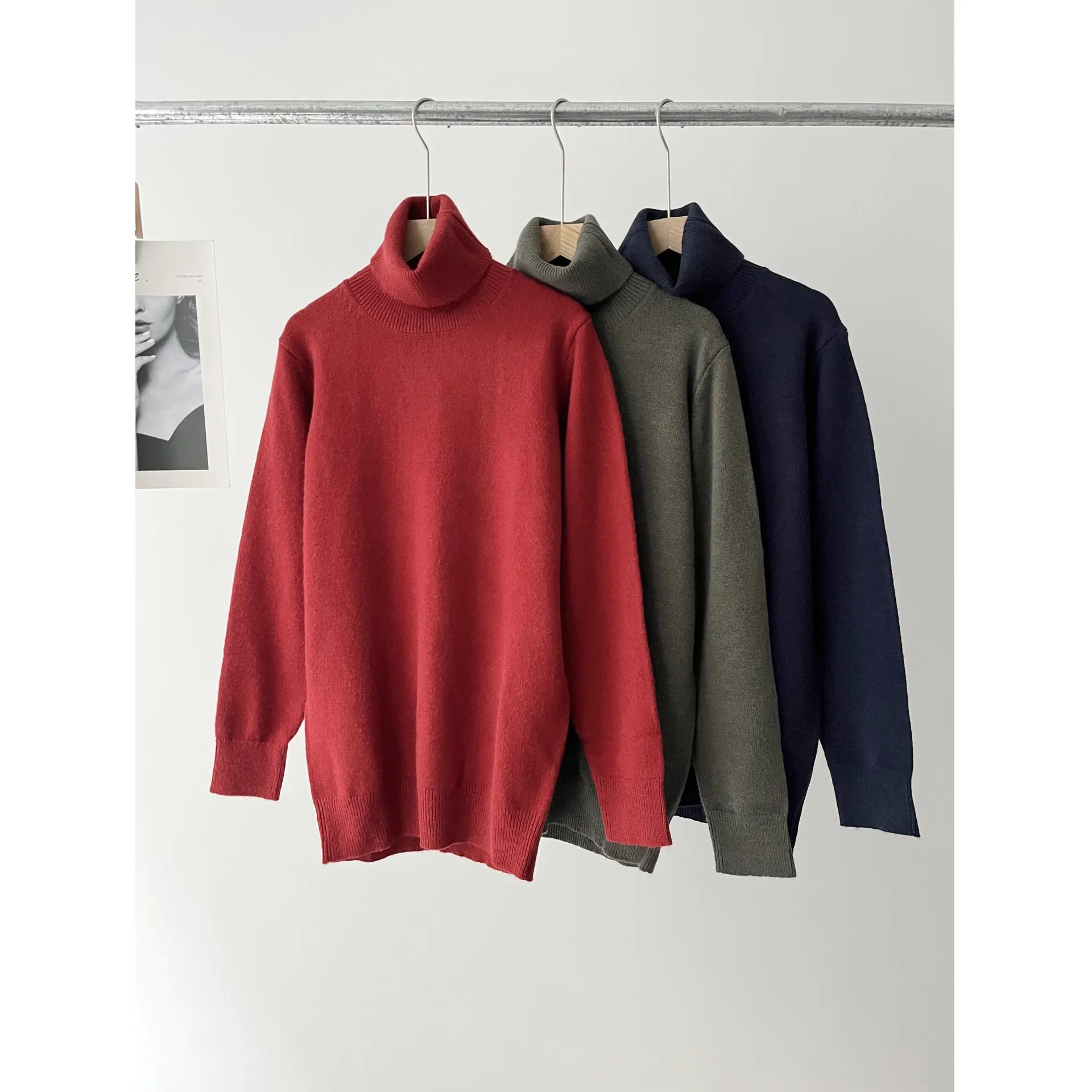 Women's clothing burgundy soft waxy inner with base slim-fit turtleneck sweater long-sleeved knitted sweater 16a
Women's clothing burgundy soft waxy inner with base slim-fit turtleneck sweater long-sleeved knitted sweater 16a