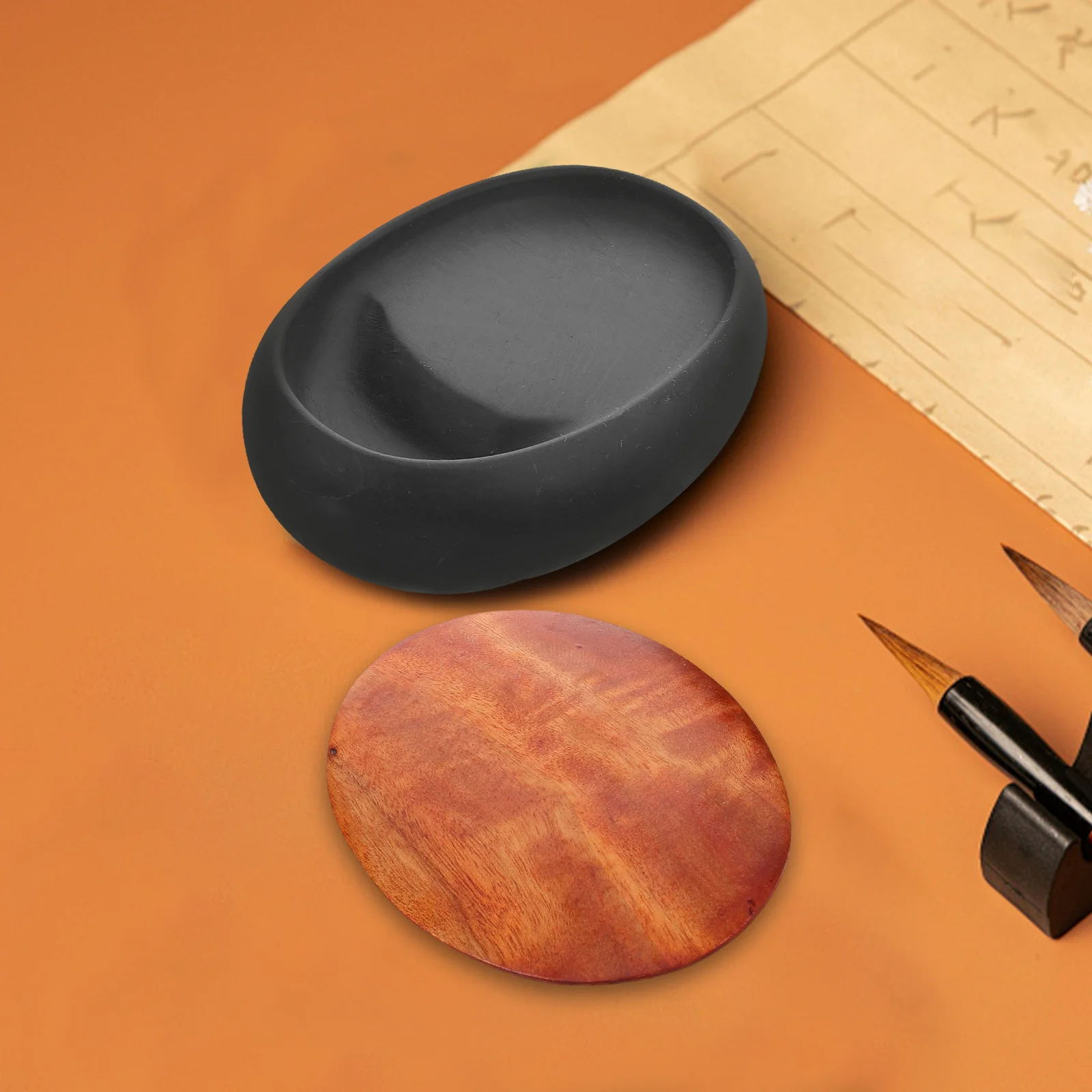 Compact Ink Stone Portable Calligraphy Practice Chinese Painting Inkslab Covered Dish Tray Calligraphy Ink Pot
Compact Ink Stone Portable Calligraphy Practice Chinese Painting Inkslab Covered Dish Tray Calligraphy Ink Pot