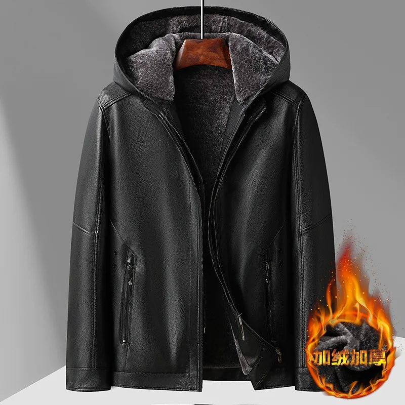 2025 Autumn Winter Men Velvet Hooded Leather Jacket Outdoor Windproof Motorcycle PU Jackets Casual Social Streetwear Coats M-4XL
2025 Autumn Winter Men Velvet Hooded Leather Jacket Outdoor Windproof Motorcycle PU Jackets Casual Social Streetwear Coats M-4XL