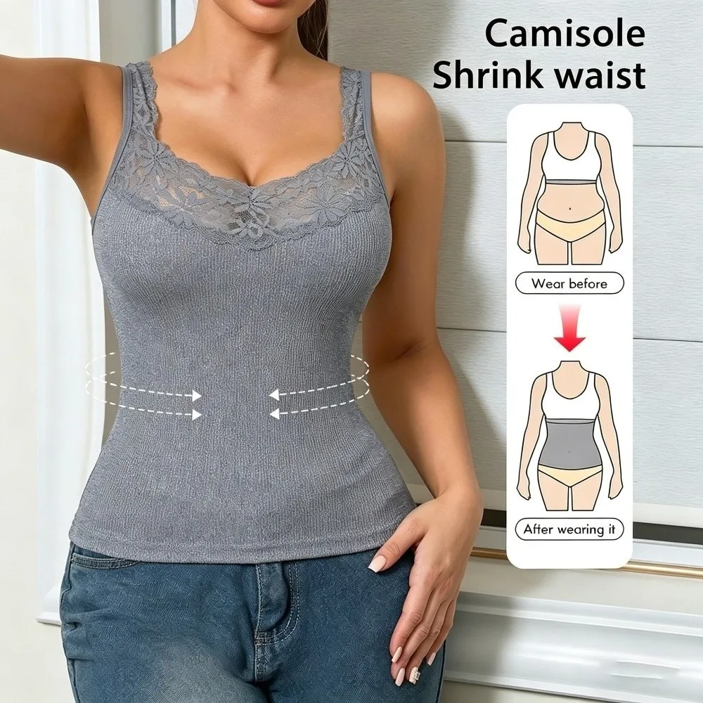 Sexy Design Cropped Tank Top Cropped Length Lace Trim Basic Tee Vest Solid Color Lightweight Fabric Lace Camisole
Sexy Design Cropped Tank Top Cropped Length Lace Trim Basic Tee Vest Solid Color Lightweight Fabric Lace Camisole