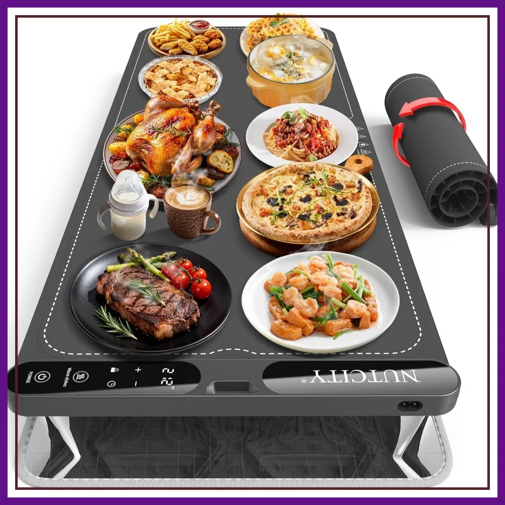 Extra Large Warming Mat for Food, 40x15in, Fast Full Surface Heating, 7 Temp Settings & 8-Hour Timer for Buffets & Parties
Extra Large Warming Mat for Food, 40x15in, Fast Full Surface Heating, 7 Temp Settings & 8-Hour Timer for Buffets & Parties