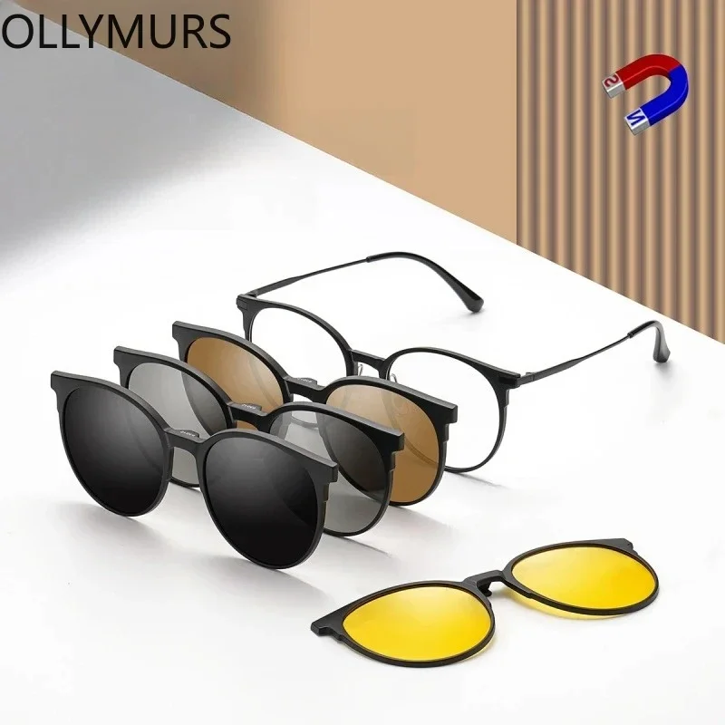 OLLYMURS 1 + 4 круглые магнитные очки в стиле ретро для мужчин и женщин TR90 оптическая оправа для очков по рецепту из чистого титана
OLLYMURS 1 + 4 круглые магнитные очки в стиле ретро для мужчин и женщин TR90 оптическая оправа для очков по рецепту из чистого титана