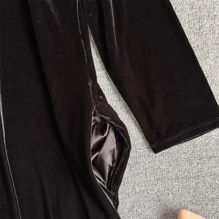Ele Velvet Dr High Quali Luxury Spring Autumn Women's Long Dr for Parties Banquets Formal Evening Gown
Ele Velvet Dr High Quali Luxury Spring Autumn Women's Long Dr for Parties Banquets Formal Evening Gown