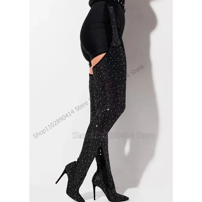 Crystal Belt Fastener Decor Black Pointed Toe Boots Side Zipper Women Shoes Thin High Heels New Fashion 2023 Zapatos Para Mujere
Crystal Belt Fastener Decor Black Pointed Toe Boots Side Zipper Women Shoes Thin High Heels New Fashion 2023 Zapatos Para Mujere