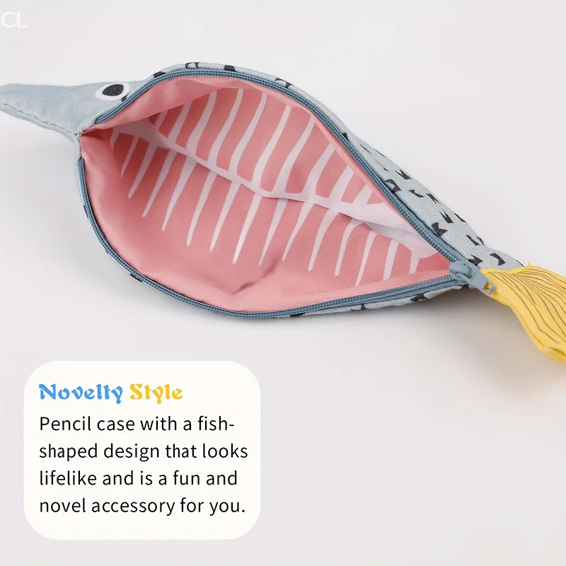Fish Shape Novelty Pencil Case Fish Pen Bag Fish Coin Purse Funny Pencil Pouch With Simulated Fishbone Lining,Birthday Gift
Fish Shape Novelty Pencil Case Fish Pen Bag Fish Coin Purse Funny Pencil Pouch With Simulated Fishbone Lining,Birthday Gift