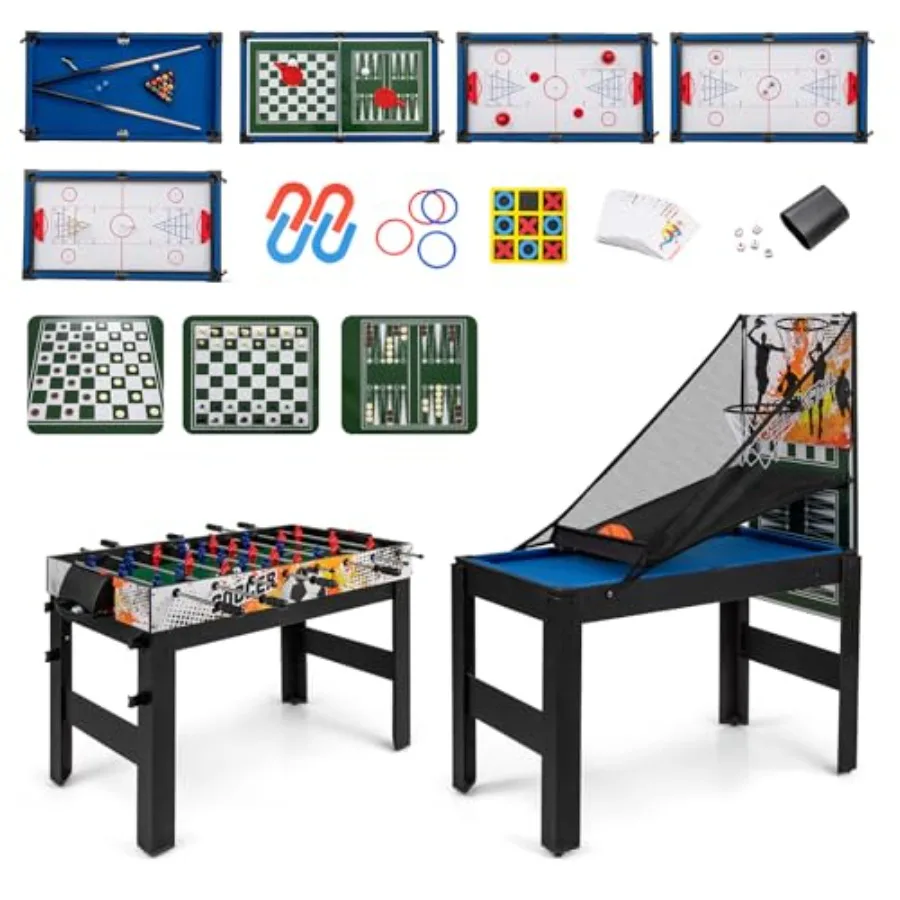 14-in-1 Multi Game Table Combo Game Table w/Foosball Air Hockey Pool Table Tennis Basketball Chess Checkers Bowling Shuffleboar
14-in-1 Multi Game Table Combo Game Table w/Foosball Air Hockey Pool Table Tennis Basketball Chess Checkers Bowling Shuffleboar