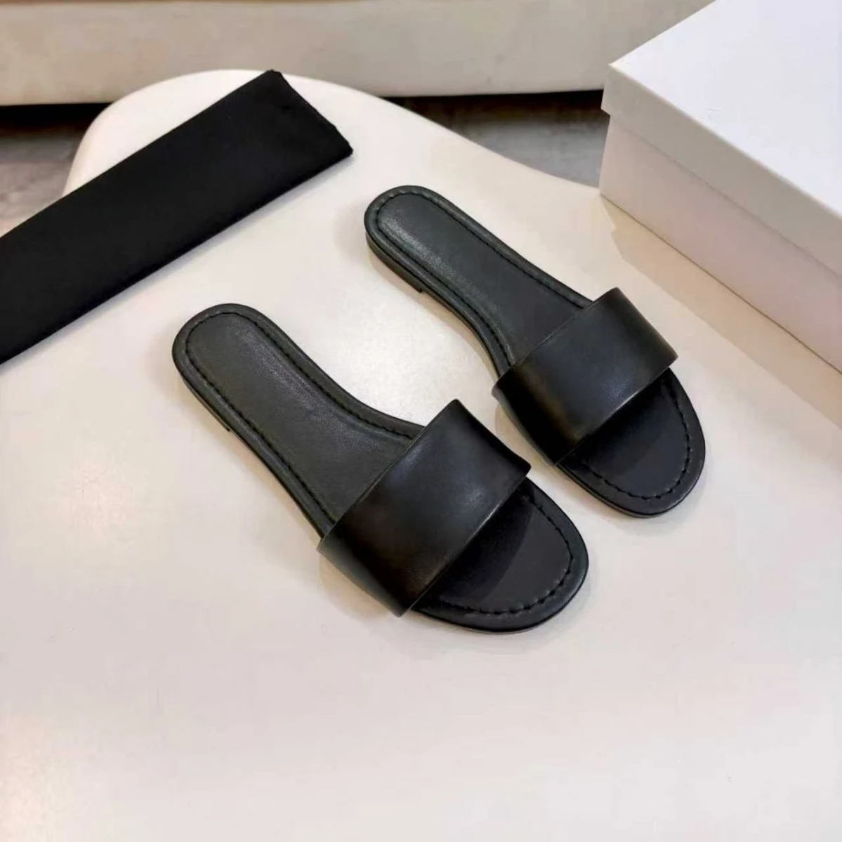 Women's 2026 Full Leather Flat Sandals, Premium One-Band Slides, Durable Casual Slippers. Fast Delivery Available
Women's 2026 Full Leather Flat Sandals, Premium One-Band Slides, Durable Casual Slippers. Fast Delivery Available