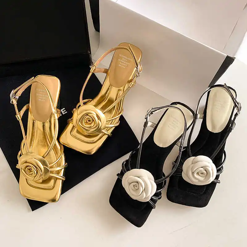 2025 New Romantic Leather Sandals Women's Cross Strap Square Head High Heels Gold shoes women Zapatos mujer
2025 New Romantic Leather Sandals Women's Cross Strap Square Head High Heels Gold shoes women Zapatos mujer