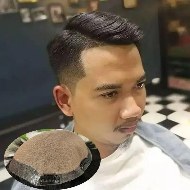 Silk Base Topper Hair Clip In Human Hair Toupee For Men 100% Human Toupee Hair Pieces 18x22 CM Silk Base Closure 1B Color
Silk Base Topper Hair Clip In Human Hair Toupee For Men 100% Human Toupee Hair Pieces 18x22 CM Silk Base Closure 1B Color