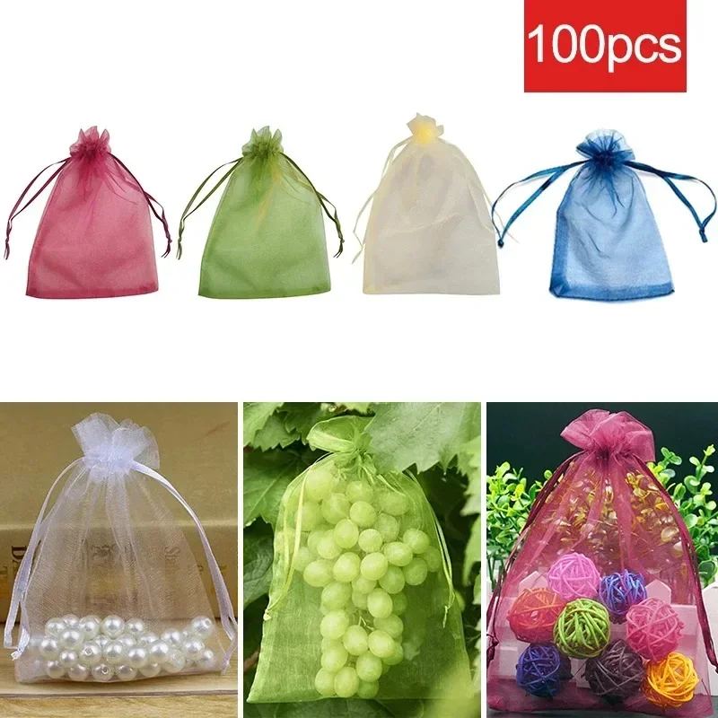 50/100pcs Garden Vegetable Fruit Grow Bag Plants Protection Bags Anti-Bird Gardening Drawstring Net Candy Grape Apple Mesh Pouch
50/100pcs Garden Vegetable Fruit Grow Bag Plants Protection Bags Anti-Bird Gardening Drawstring Net Candy Grape Apple Mesh Pouch