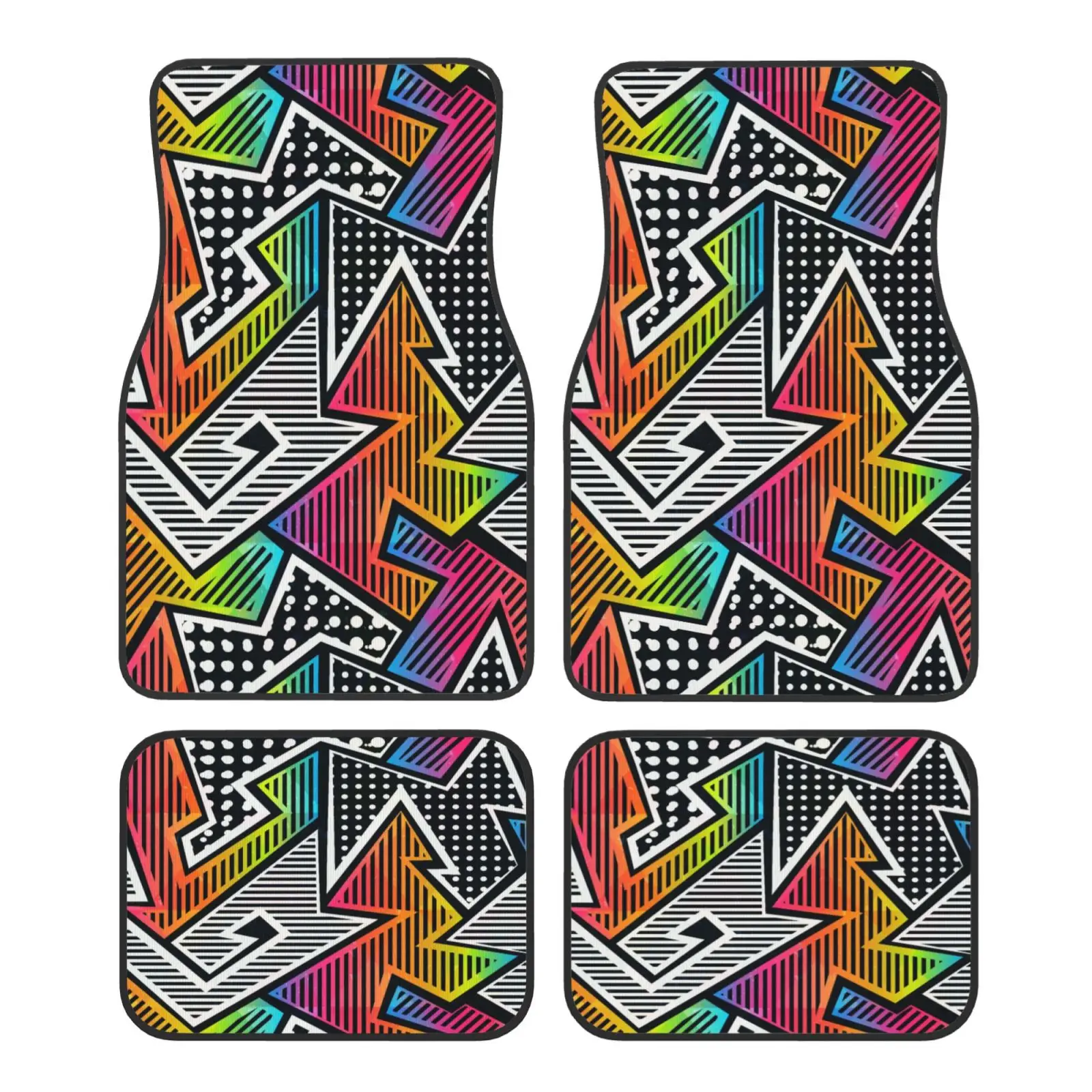 Crazy Graffiti Pattern Car Floor Mats of 4 Pieces Anti Slip Front Rear Foot Mats Universal Car Accessories for SUV Van Truck
Crazy Graffiti Pattern Car Floor Mats of 4 Pieces Anti Slip Front Rear Foot Mats Universal Car Accessories for SUV Van Truck