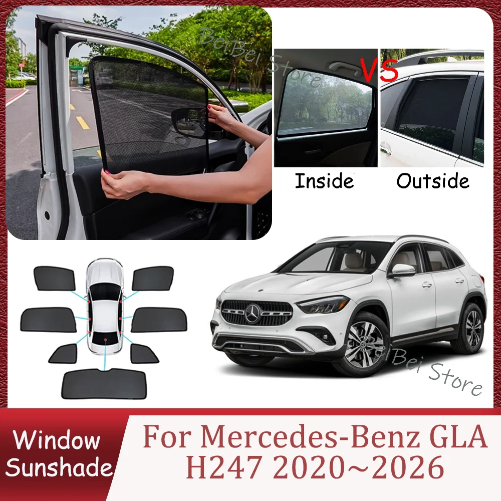 For Mercedes-Benz GLA H247 2020~2026 2023 2024 2025 Magnetic Mesh Privacy Sunshade Side Window Sun Shade UV Protect Accessories
For Mercedes-Benz GLA H247 2020~2026 2023 2024 2025 Magnetic Mesh Privacy Sunshade Side Window Sun Shade UV Protect Accessories