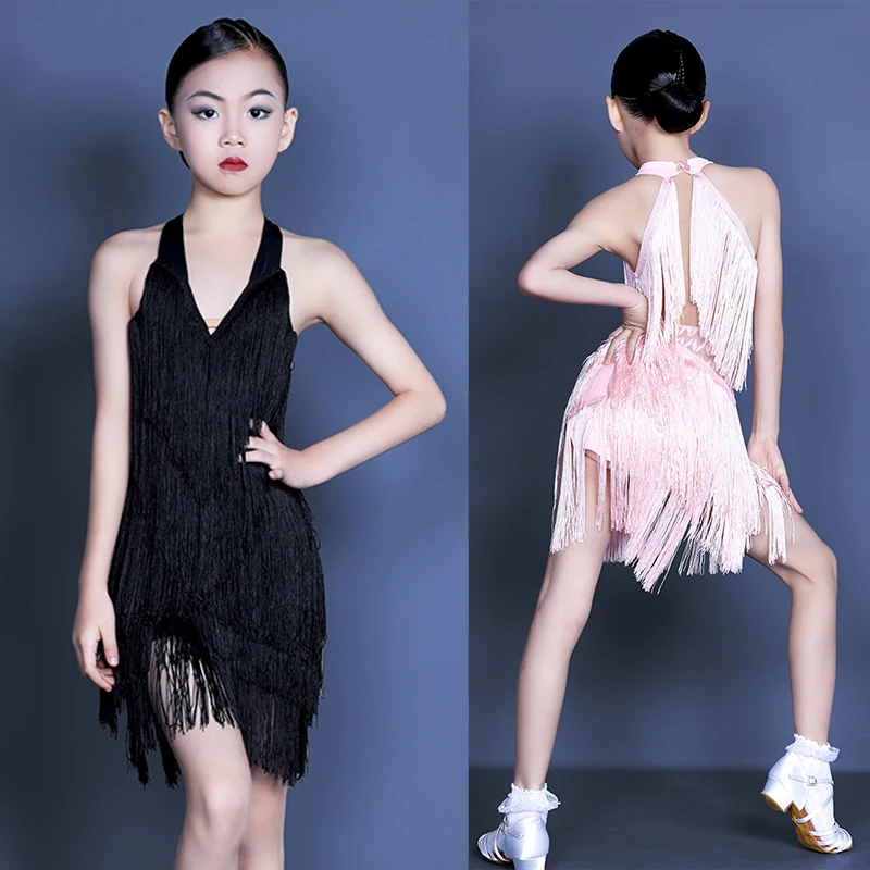Latin Dance Wear Full Fringe Latin Dress Girls ChaCha Samba Performance Costume Black Pink Dancing Clothes Sleeveless Dress 2466
Latin Dance Wear Full Fringe Latin Dress Girls ChaCha Samba Performance Costume Black Pink Dancing Clothes Sleeveless Dress 2466