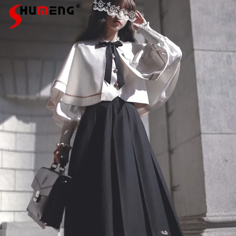Preppy Style Uniform Elegant New Year Coat Top Women's Clothing 2025 Autumn Winter Japanese Rojita Cloak Vest Shirt Long Skirt
Preppy Style Uniform Elegant New Year Coat Top Women's Clothing 2025 Autumn Winter Japanese Rojita Cloak Vest Shirt Long Skirt