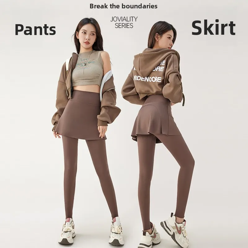 High Waist Yoga Pants Women's Tight Tennis Skirt Pants Abdomen Control Fake Two-Piece Spring Summer Pants Nine-Piece Pants
High Waist Yoga Pants Women's Tight Tennis Skirt Pants Abdomen Control Fake Two-Piece Spring Summer Pants Nine-Piece Pants