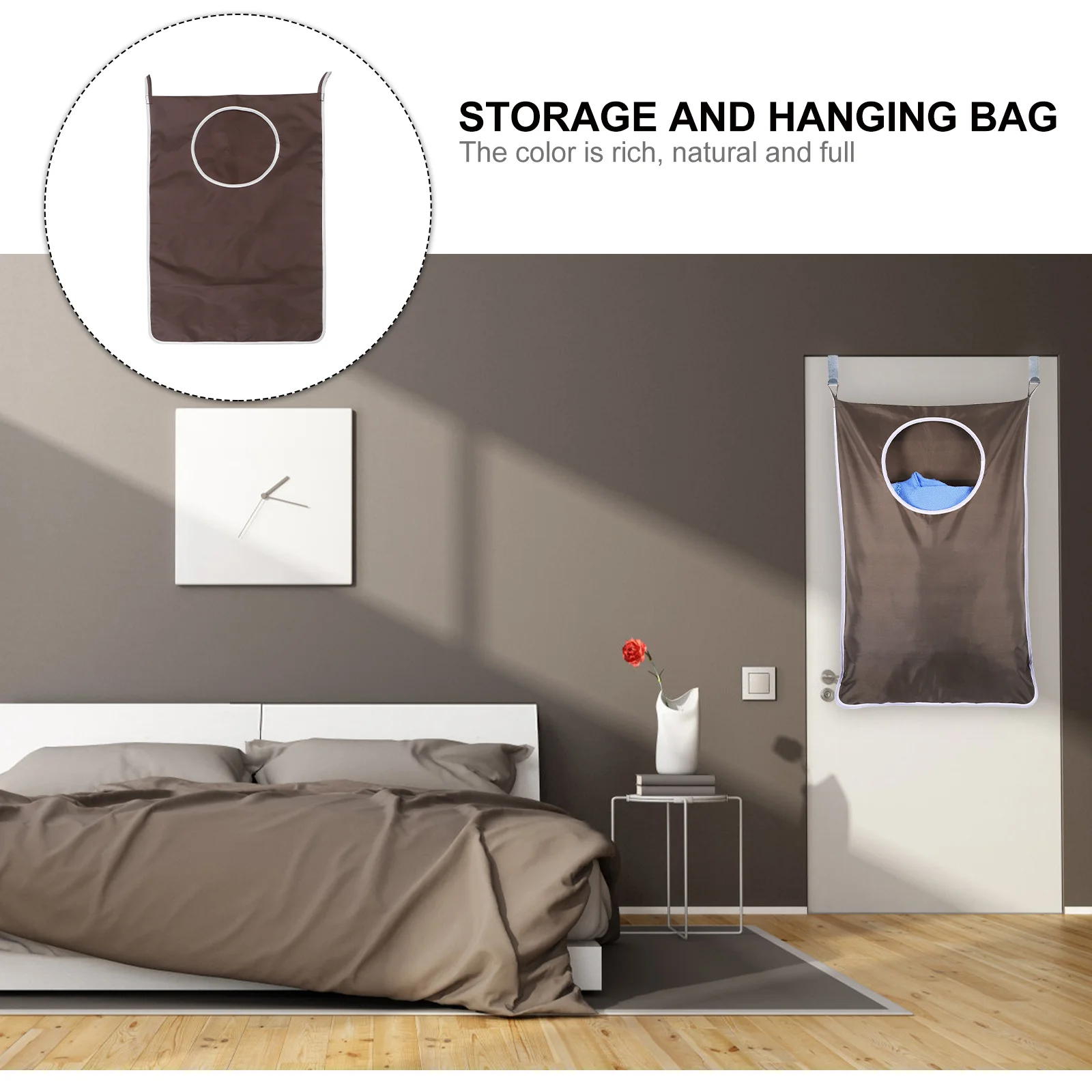 Space Saving 75x54cm Oxford Fabric Hanging Laundry Bag Organizer for Closet Bedroom Bathroom Travel Use Coffee
Space Saving 75x54cm Oxford Fabric Hanging Laundry Bag Organizer for Closet Bedroom Bathroom Travel Use Coffee