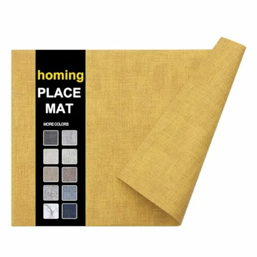 Faux Leather Heat Resistant Placemats 6 Packs Waterproof Wipeable Dining PU Place Mats for Indoor Outdoor Easy to Clean Yellow
Faux Leather Heat Resistant Placemats 6 Packs Waterproof Wipeable Dining PU Place Mats for Indoor Outdoor Easy to Clean Yellow