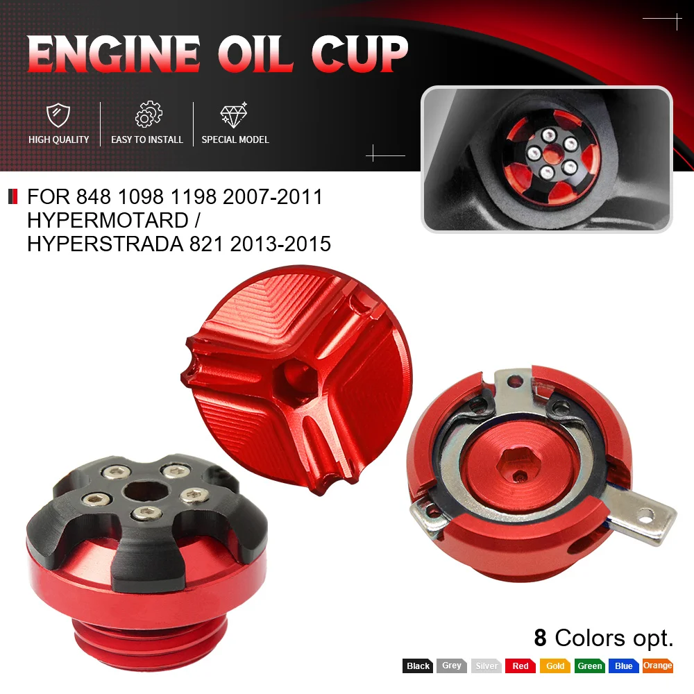 Масляный фильтр M19 * 2,5, крышка масляного фильтра для DUCATI 848, 1098, 1198, 2007-2011 HYPERMOTARD / HYPERSTRADA 821, 2013-2015
Масляный фильтр M19 * 2,5, крышка масляного фильтра для DUCATI 848, 1098, 1198, 2007-2011 HYPERMOTARD / HYPERSTRADA 821, 2013-2015