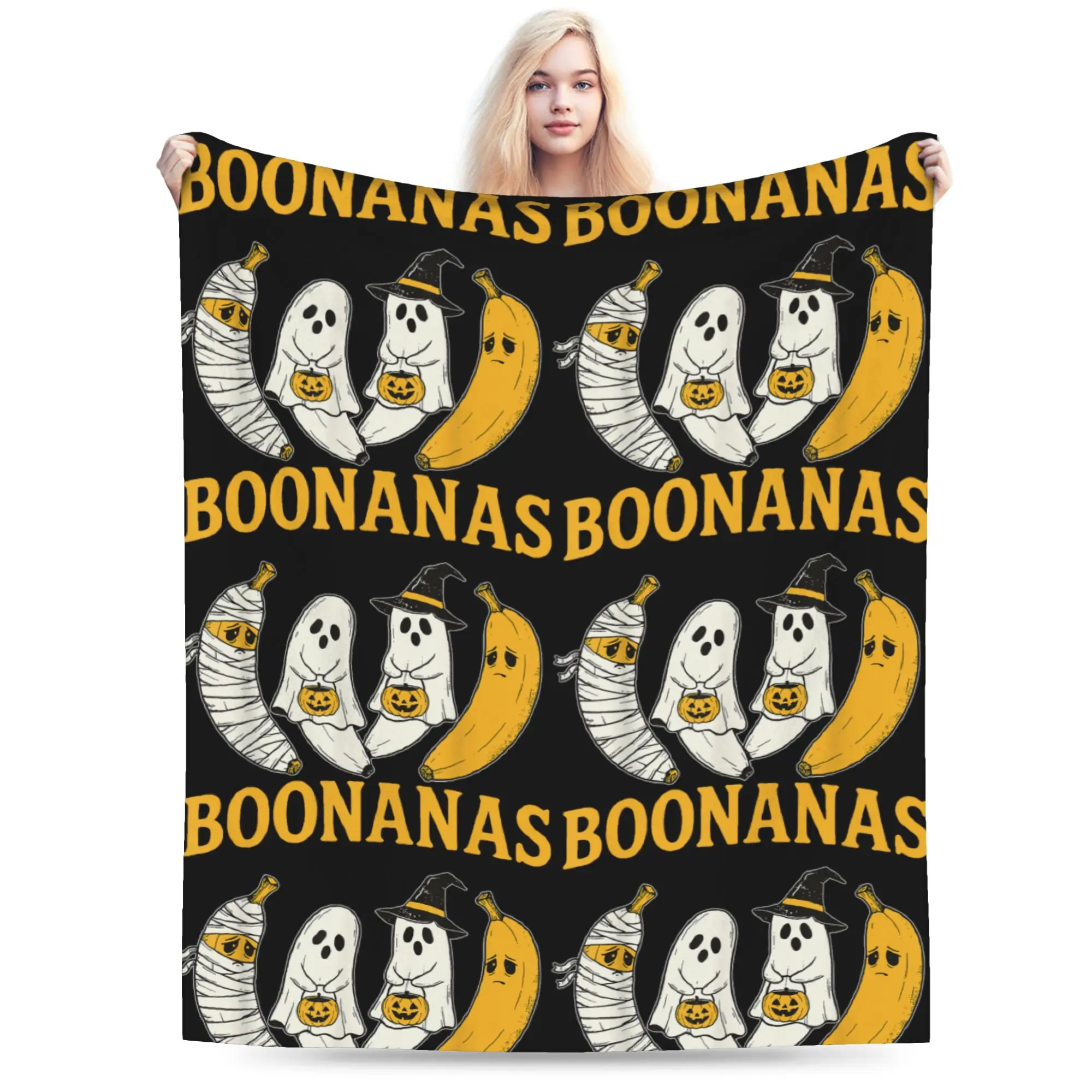Warm Soft Blankets Airplane Travel Boonanas Halloween Ghost Banana Bedding Throws Flannel Bedspread For Sofa Bed Cover
Warm Soft Blankets Airplane Travel Boonanas Halloween Ghost Banana Bedding Throws Flannel Bedspread For Sofa Bed Cover