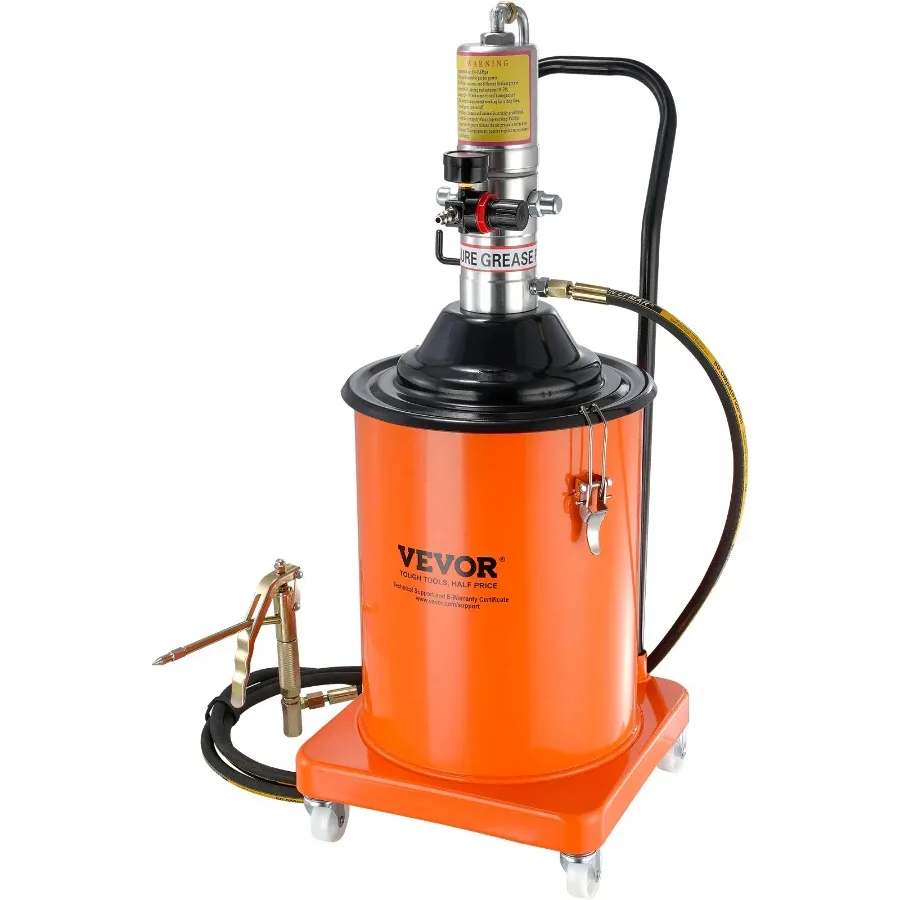 Grease Pump 5 Gallon 20L Air Operated Grease Pump with 13 ft High Pressure Hose and Grease Gun Pneumatic Grease Bucket Pump wi
Grease Pump 5 Gallon 20L Air Operated Grease Pump with 13 ft High Pressure Hose and Grease Gun Pneumatic Grease Bucket Pump wi