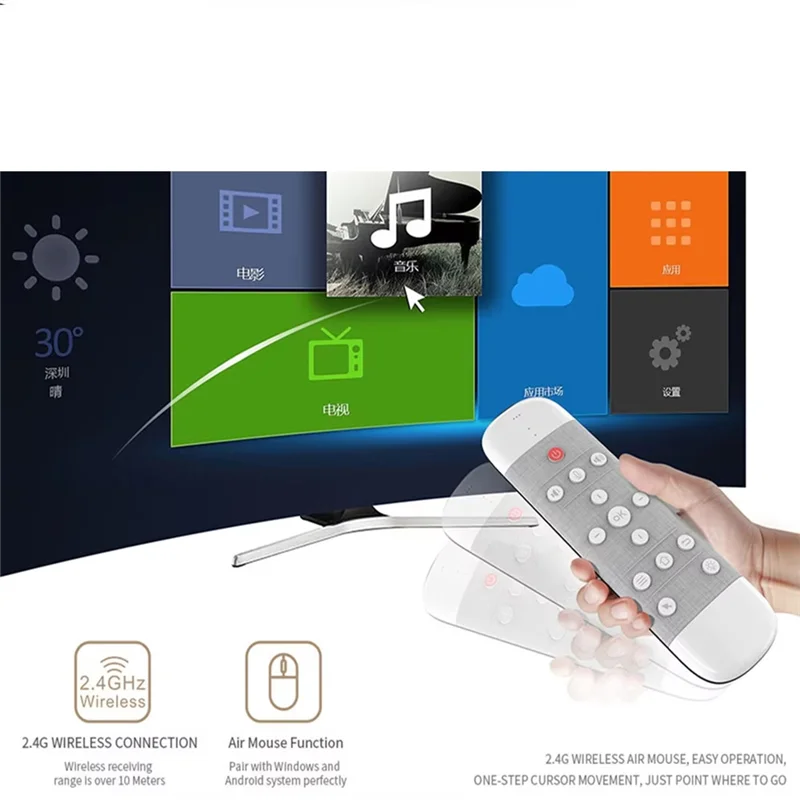 AU61-Q40 Voice Remote Control 2.4G Wireless Keyboard Air Mouse IR Learning Micro-Type Gyro Backlit
AU61-Q40 Voice Remote Control 2.4G Wireless Keyboard Air Mouse IR Learning Micro-Type Gyro Backlit
