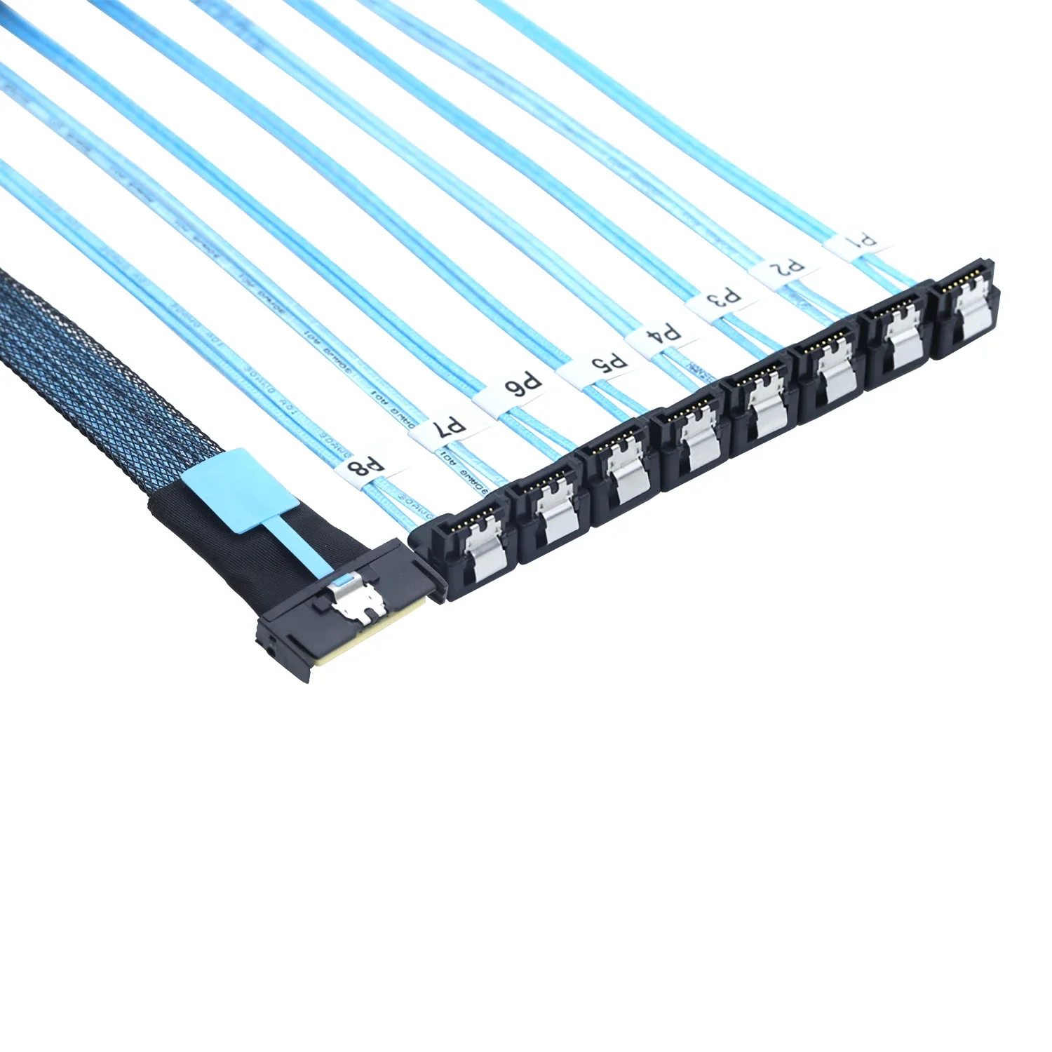 MCIO 74P 8X 8I SAS SFF-8654 8i PCI-E Ultraport Slimline 5.0 To 8X SATA 7P 90 Degree Female Adapter Cable
MCIO 74P 8X 8I SAS SFF-8654 8i PCI-E Ultraport Slimline 5.0 To 8X SATA 7P 90 Degree Female Adapter Cable