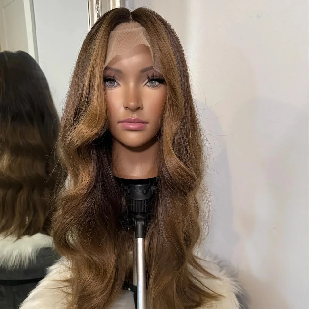 Natural 26Inch Highlight Brown Long Glueless 200Density Wave Lace 5x5Silk Base Human Hair Wig For Women BabyHair Preplucked
Natural 26Inch Highlight Brown Long Glueless 200Density Wave Lace 5x5Silk Base Human Hair Wig For Women BabyHair Preplucked