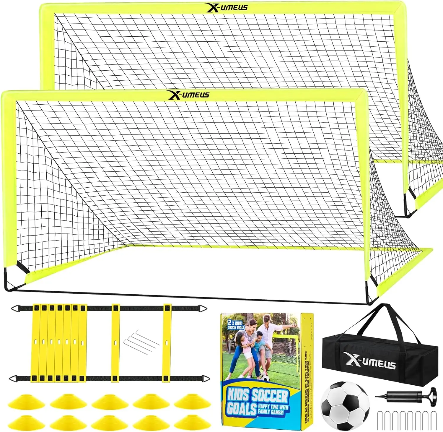 Kids Soccer Goals Set of 2 for Backyard, 4x3 ft Pop Up Soccer Net with Ball and Cones for Toddlers Age 3-5
Kids Soccer Goals Set of 2 for Backyard, 4x3 ft Pop Up Soccer Net with Ball and Cones for Toddlers Age 3-5