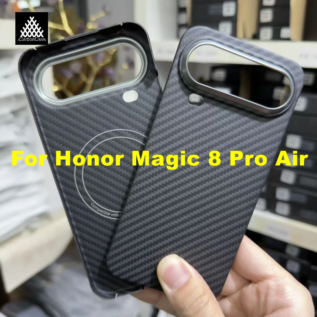 For Honor Magic 8 Pro Air Matte Black Super Light Real Aramid Kevlar Carbon Fiber Case with Magsafe and Metal Camera Frame
For Honor Magic 8 Pro Air Matte Black Super Light Real Aramid Kevlar Carbon Fiber Case with Magsafe and Metal Camera Frame