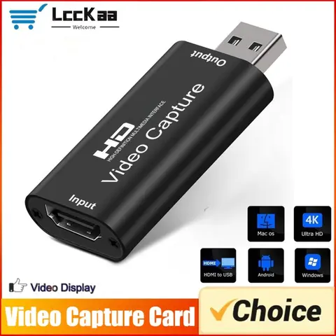 Karta przechwytywania wideo HDMI kompatybilna z USB 1080P USB 2.0 Game Grabber Box do PS4 DVD Kamera PC Nagrywanie wideo Transmisja na żywo