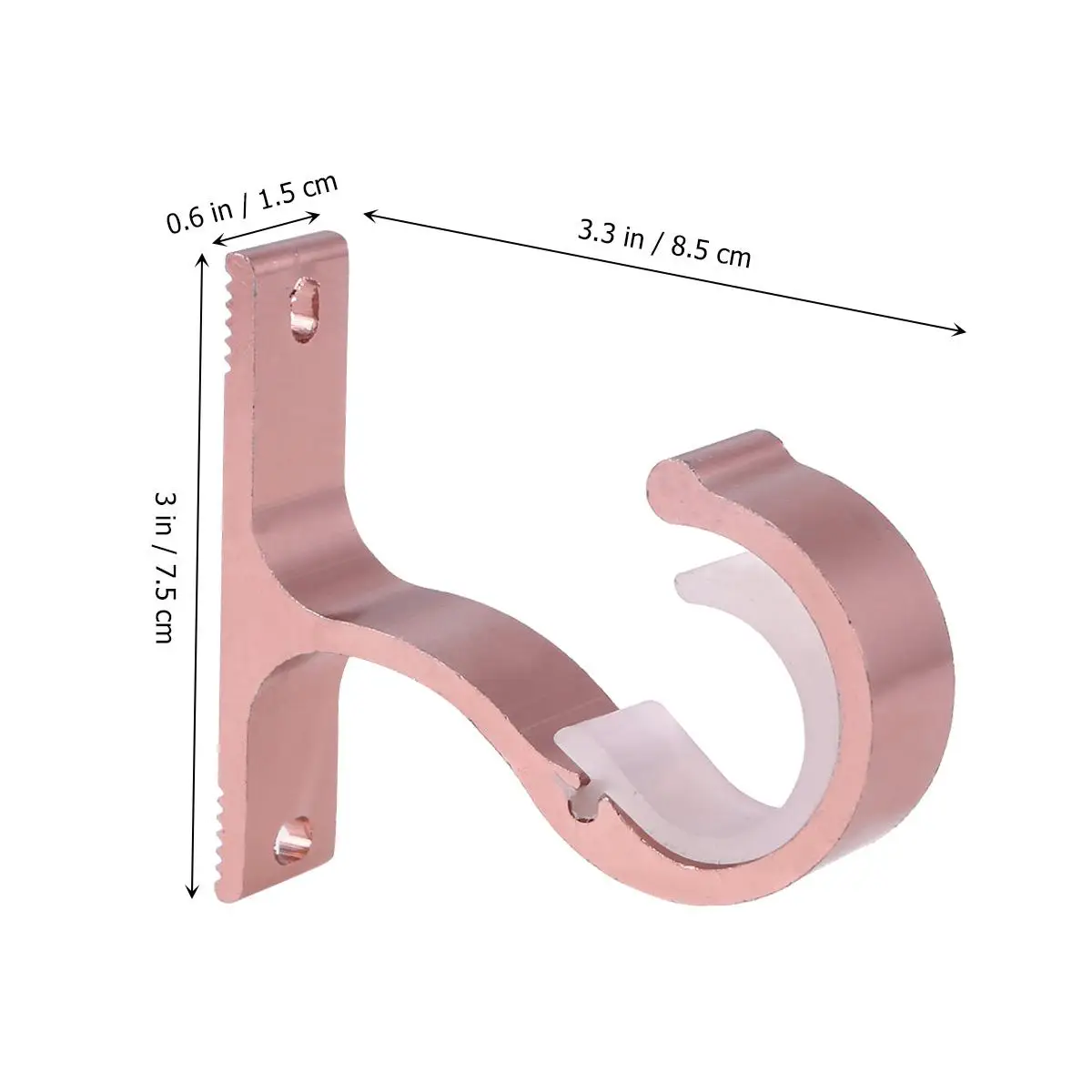 2 Pcs Aluminum Alloy Curtain Rod Bracket Single Window Pole Double Hooks Extender Brackets Home Decor Drapery Hardware Mounting
2 Pcs Aluminum Alloy Curtain Rod Bracket Single Window Pole Double Hooks Extender Brackets Home Decor Drapery Hardware Mounting