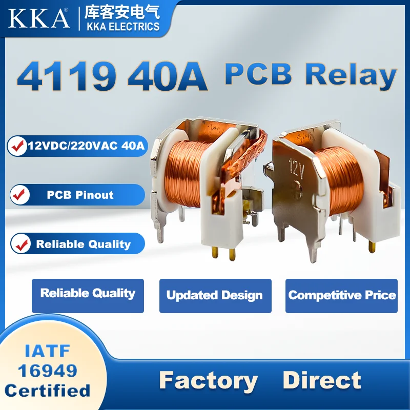 4119 Automotive PCB Relay - 1 Changeover (1 Form A) 12V/24V, US/EU Standard, 6-pin & 7-pin
4119 Automotive PCB Relay - 1 Changeover (1 Form A) 12V/24V, US/EU Standard, 6-pin & 7-pin