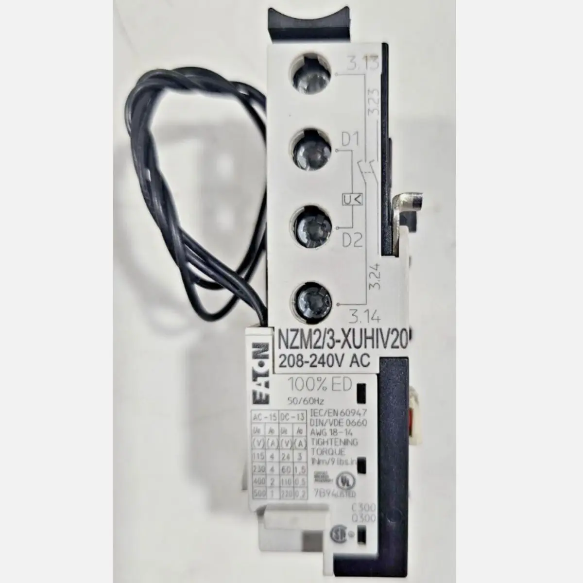 NZM2/3-XUHIV20208-240AC Undervoltage release, 208-240VAC, +2early N/O 259651
NZM2/3-XUHIV20208-240AC Undervoltage release, 208-240VAC, +2early N/O 259651