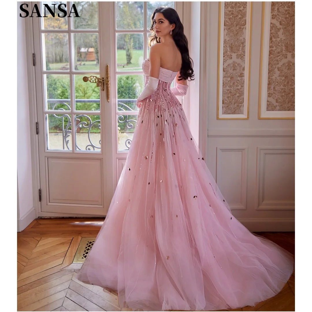 Sansa Customized Dusty Pink Off Shoulder Sweetheart Prom Dress Shimmer Sequined Fitted Bodice Sheer Tulle Full Skirt Long Train
Sansa Customized Dusty Pink Off Shoulder Sweetheart Prom Dress Shimmer Sequined Fitted Bodice Sheer Tulle Full Skirt Long Train