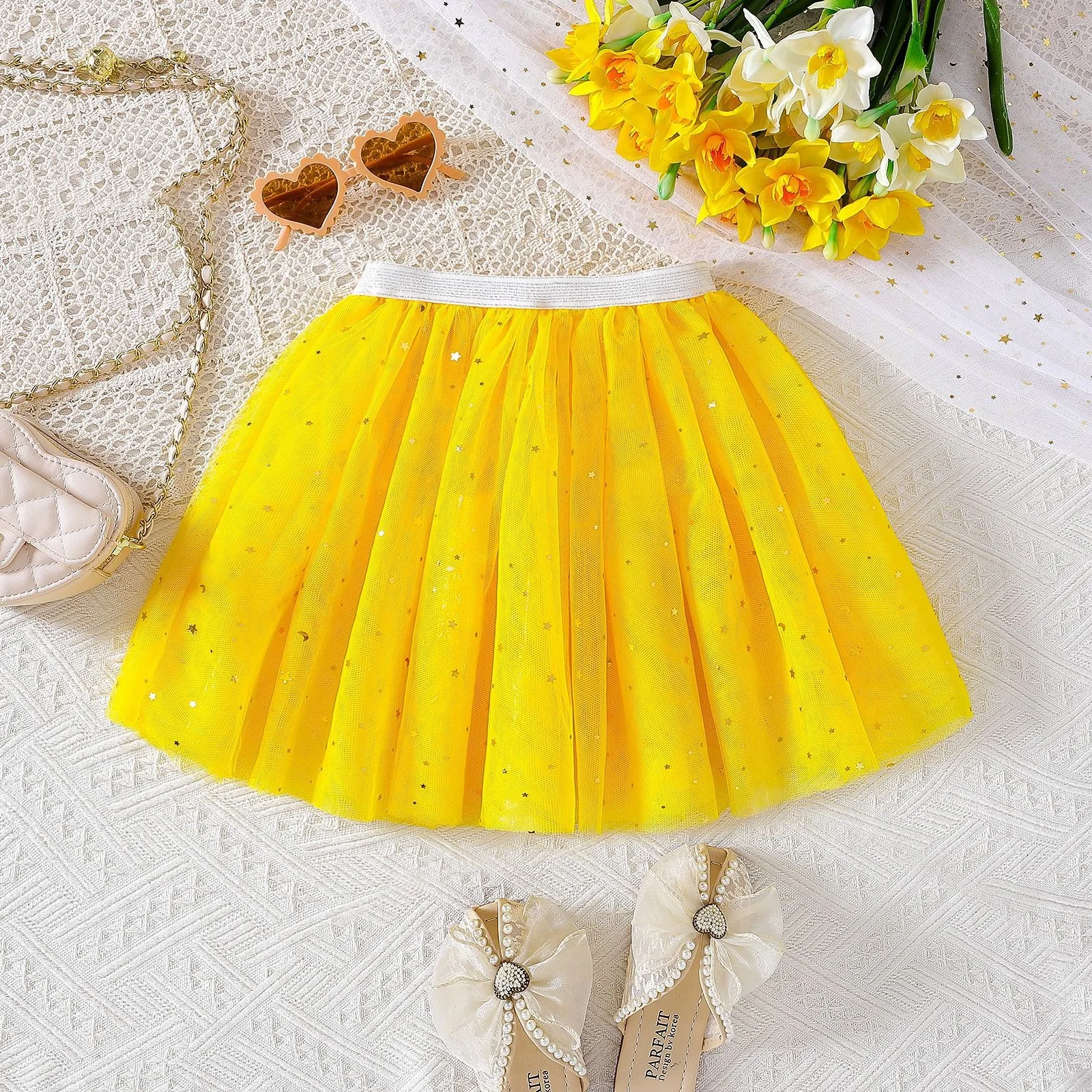 2025 New Girls Tulle Star Short Tutu Skirt Children Fancy Ballet Dancewear Party Costume Ball Gown Mini Skirt Yellow 2-8Y
2025 New Girls Tulle Star Short Tutu Skirt Children Fancy Ballet Dancewear Party Costume Ball Gown Mini Skirt Yellow 2-8Y