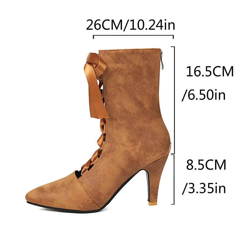 YQBTDL 2026 Mature Cut Out Ankle Boots Ladies Pointed Toe High Heels 8cm Zipper Lace Up Dating Party Shoes for Women Plus Size
YQBTDL 2026 Mature Cut Out Ankle Boots Ladies Pointed Toe High Heels 8cm Zipper Lace Up Dating Party Shoes for Women Plus Size