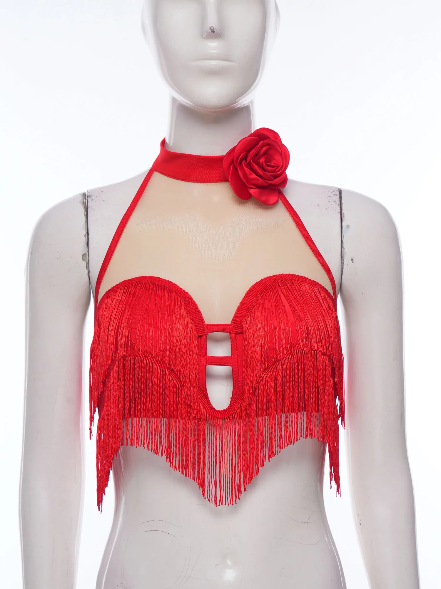 Women Latin Tango Salsa Dance Performance Crop Top Vest 3D Flower Applique Clothes Sleeveless Mesh Patchwork Tiered Tassel Tops
Women Latin Tango Salsa Dance Performance Crop Top Vest 3D Flower Applique Clothes Sleeveless Mesh Patchwork Tiered Tassel Tops