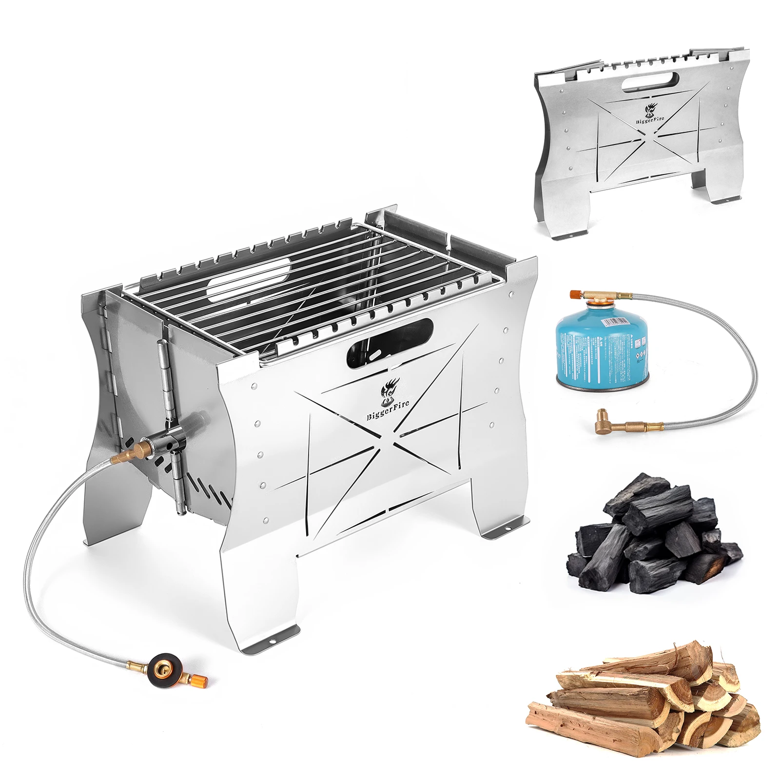 Camping Grill Folding Charcoal Grill, 2 in 1 Portable Duel Fuel Charcoal or Gas Grill or Fire Pit
Camping Grill Folding Charcoal Grill, 2 in 1 Portable Duel Fuel Charcoal or Gas Grill or Fire Pit