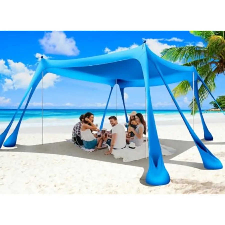 Beach Tent Sun Shelter 10x10ft Beach Canopy Easy Pop Up Sun Shade Portable UPF50+ with 8 Sandbags-2 Sand Shovel-4 Aluminum Pole
Beach Tent Sun Shelter 10x10ft Beach Canopy Easy Pop Up Sun Shade Portable UPF50+ with 8 Sandbags-2 Sand Shovel-4 Aluminum Pole