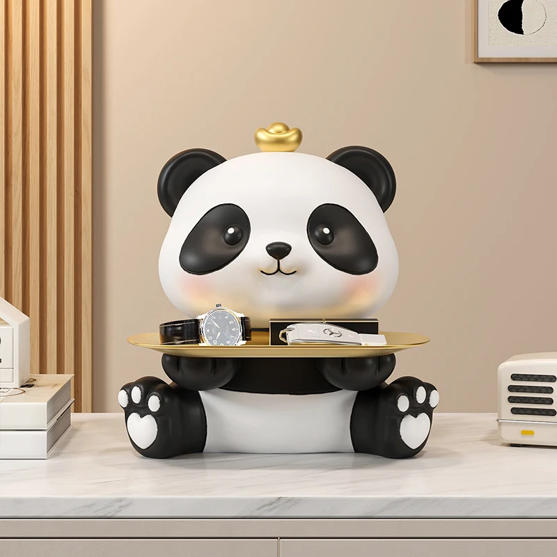 Panda Key Storage Tray Entrance Ornament Desk Decoration Animal Figurines Modern Cream Style Home Living Room Housewarming Gift
Panda Key Storage Tray Entrance Ornament Desk Decoration Animal Figurines Modern Cream Style Home Living Room Housewarming Gift