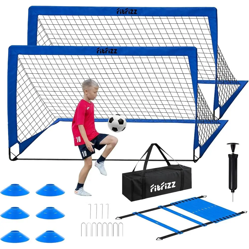 Portable 6x4ft Soccer Goal Set with Ball, Ladder, and Cones for Backyard Training
Portable 6x4ft Soccer Goal Set with Ball, Ladder, and Cones for Backyard Training