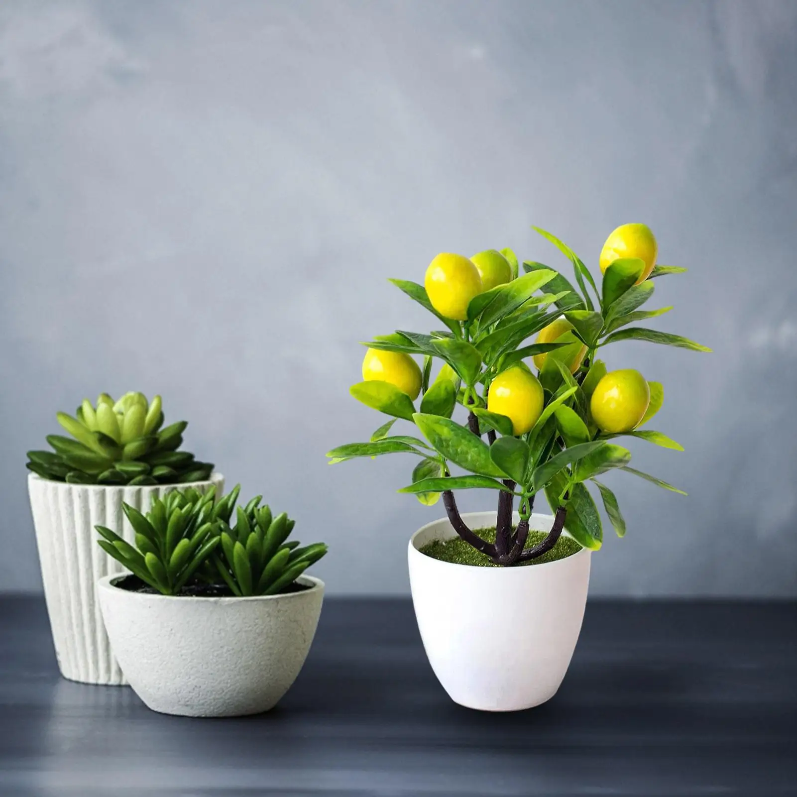 Artificial Lemon Tree Mini Potted Fake Lemon Tree Plant Living Room Ornament Fake Tree Outdoor Yard Garden Balcony Plant Potted
Artificial Lemon Tree Mini Potted Fake Lemon Tree Plant Living Room Ornament Fake Tree Outdoor Yard Garden Balcony Plant Potted