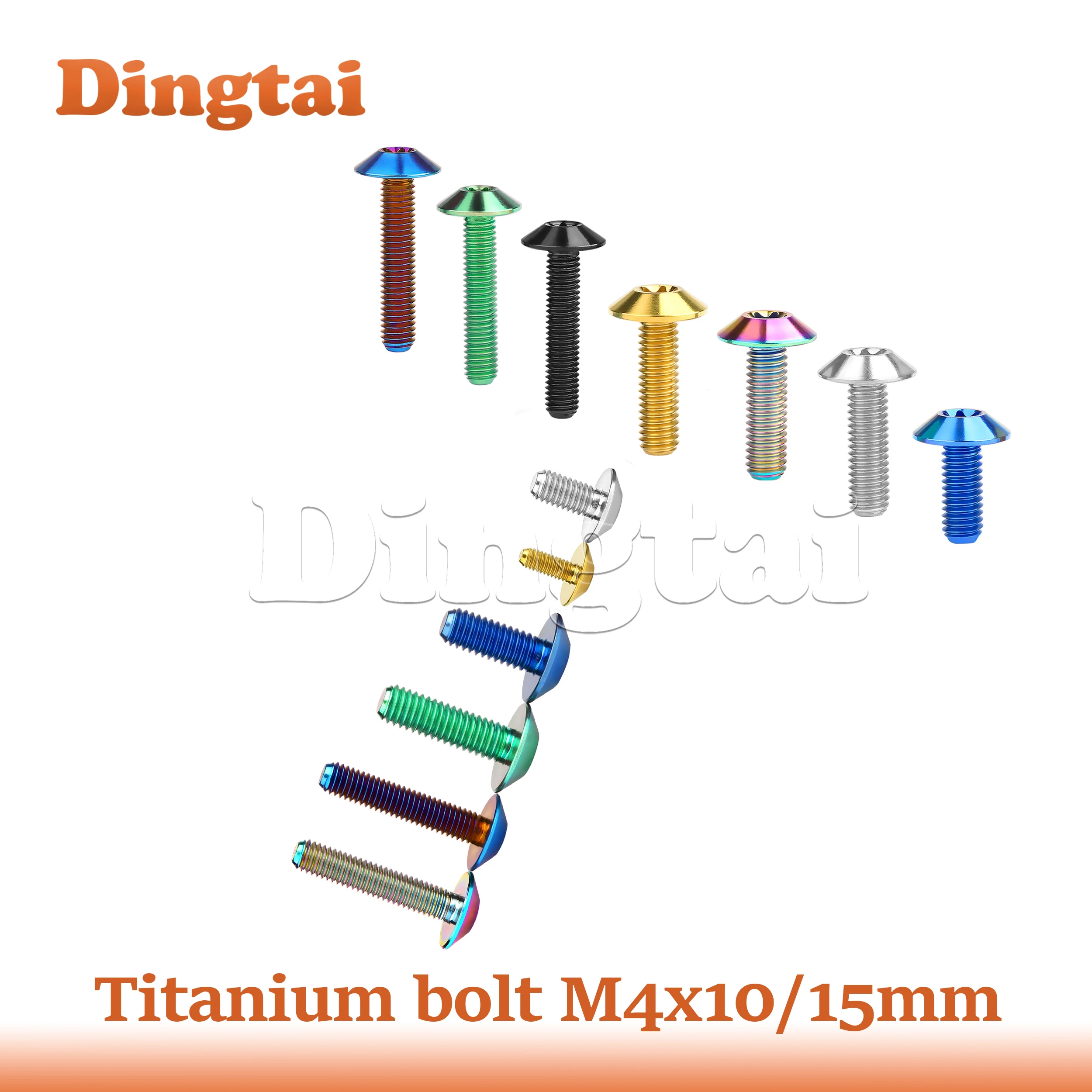 Dingtai Titanium Bolt M4x10/15mm Torx Head Bolt for Motorcycle Bicycle Fastener Accessory
Dingtai Titanium Bolt M4x10/15mm Torx Head Bolt for Motorcycle Bicycle Fastener Accessory