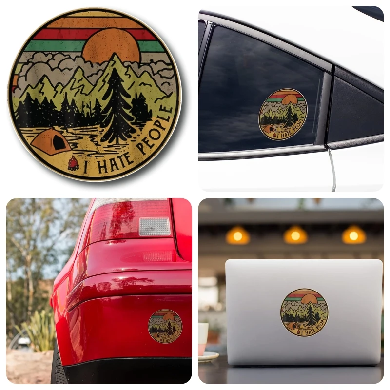 LoveDay I Hate People Fun Camping Sticker Vinyl Flower Wall Laptop Window Car Bumper Sticker Circular Colored Waterproof Sticker
LoveDay I Hate People Fun Camping Sticker Vinyl Flower Wall Laptop Window Car Bumper Sticker Circular Colored Waterproof Sticker
