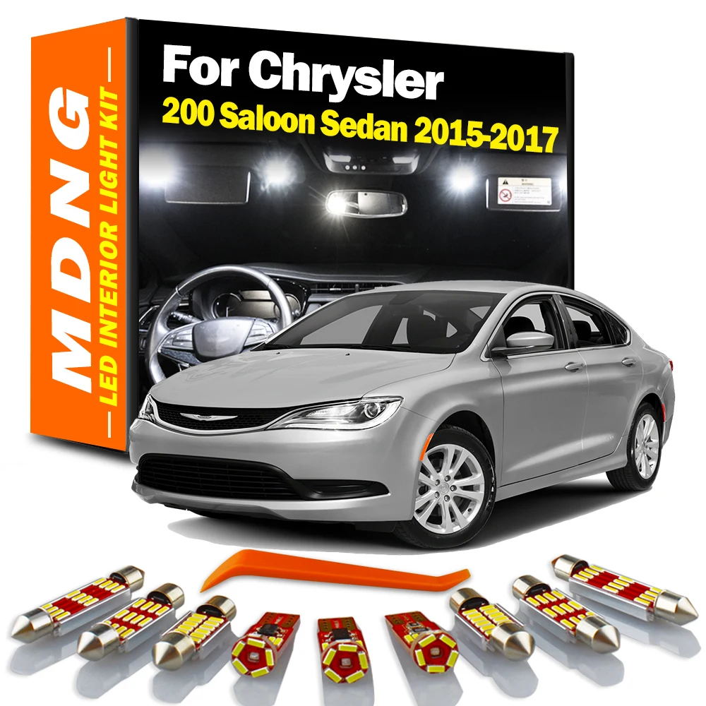 MDNG 14 шт. для Chrysler 200 для салона Sedan 2015 2016 2017 лампа для зеркала под раковину, интерьерная купольная карта, фотоаксессуары для автомобиля
MDNG 14 шт. для Chrysler 200 для салона Sedan 2015 2016 2017 лампа для зеркала под раковину, интерьерная купольная карта, фотоаксессуары для автомобиля