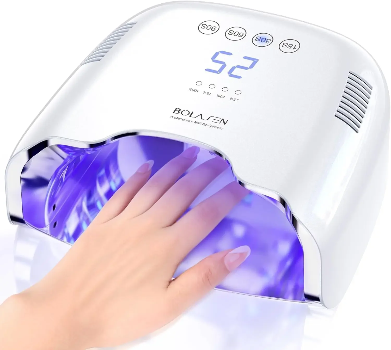 Cordless Rechargeable UV Nail Lamp, 54W Portable LED Nail Dryer, Fast Charger Curing Lamp for Gel Nails with Metallic Reflector & Metal Base
Cordless Rechargeable UV Nail Lamp, 54W Portable LED Nail Dryer, Fast Charger Curing Lamp for Gel Nails with Metallic Reflector & Metal Base