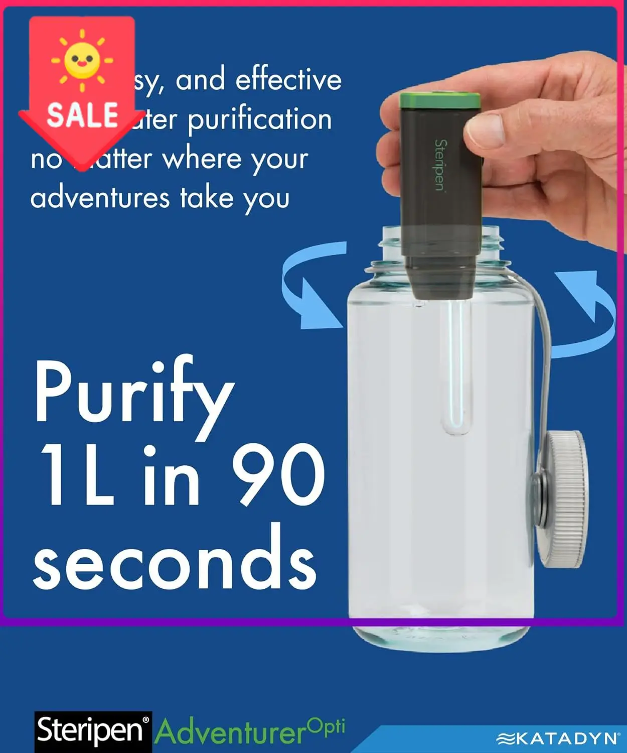 Sale price SteriPen Adventurer Opti UV Personal Water Purifier for Camping, Backpacking, Emergency Preparedness and Travel Black
Sale price SteriPen Adventurer Opti UV Personal Water Purifier for Camping, Backpacking, Emergency Preparedness and Travel Black