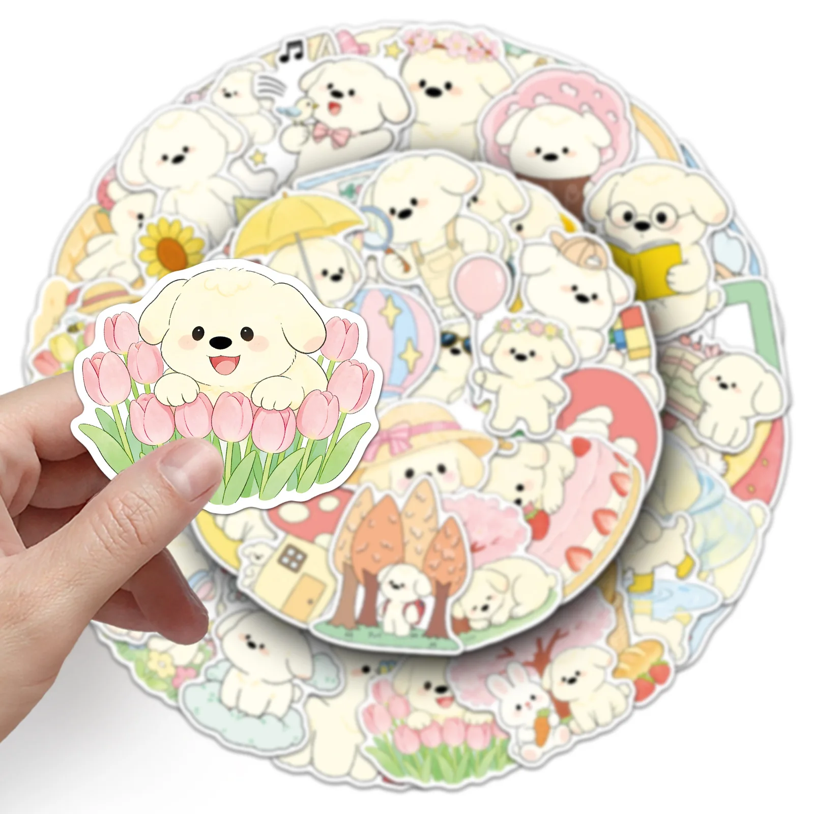 52 hand drawn spring puppy stickers, cute little fresh cute pet waterproof graffiti notebook tea cup decoration
52 hand drawn spring puppy stickers, cute little fresh cute pet waterproof graffiti notebook tea cup decoration