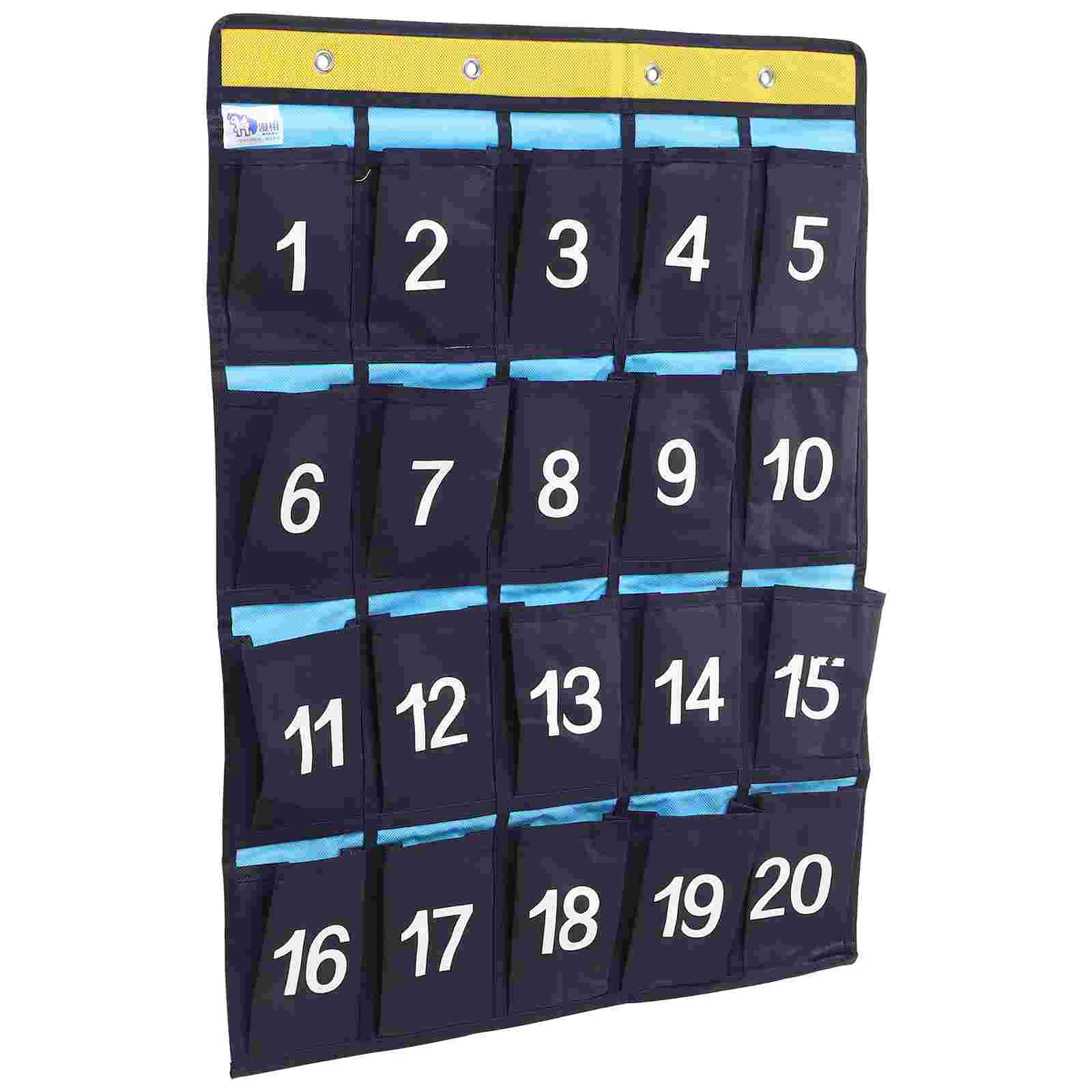 Numbered Pocket Chart Phone Hanging Bag Storage Headset Stand Cell Holder with 20 Grids Non-woven Fabric
Numbered Pocket Chart Phone Hanging Bag Storage Headset Stand Cell Holder with 20 Grids Non-woven Fabric