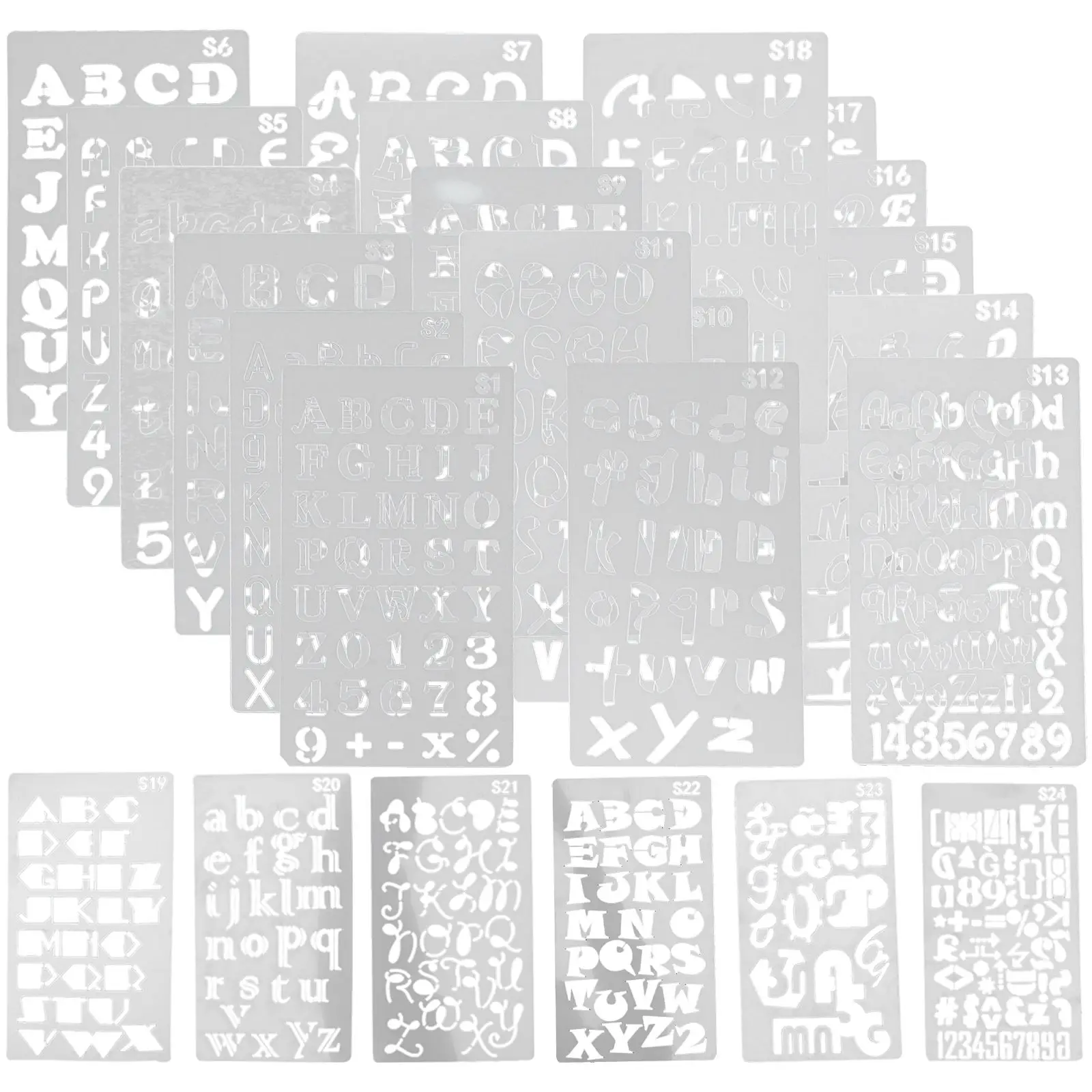 24 Pcs Reusable Letter Stencils Kids Wall Crafts English Alphabet Stencils Alphabet Hollow Design Lightweight Safe
24 Pcs Reusable Letter Stencils Kids Wall Crafts English Alphabet Stencils Alphabet Hollow Design Lightweight Safe